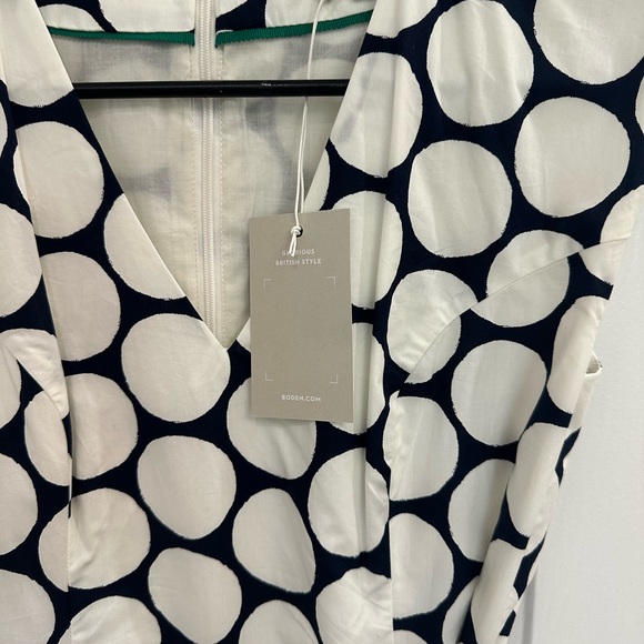 Boden Polka Dot Belted Midi Dress - Picture 4 of 4